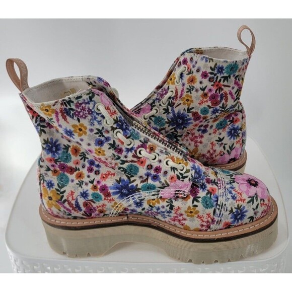 Dr. Martens Sinclair Wanderlust Women's Boots Bone/Mallow Pink Floral - Picture 8 of 10